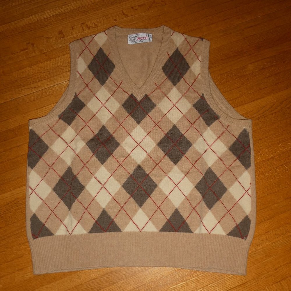 Vintage Men's Argyle Sweater Vest EUC